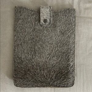 Gray Fur Textured Tablet Sleeve